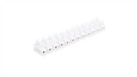 Listwa Zaciskowa Gwintowa 12-Torowa 2,5Mm2 Poliamidowa Pa66 Z Podkładką Biała...