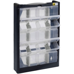 Allit 466250 Small Parts Container Black/Grey 300x465x80mm Folding Trays
