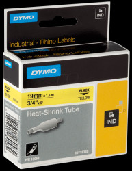 18058 DYMO IND heat-shrink tubing 19 mm black/yellow