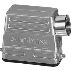 Amphenol C146 21R010 500 4 mate&#xAE; Housing Hood Size 10 Side Entry Low Profile