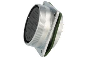 Gniazdo; przemysłowe okrągłe; WF55K53ZZ1; 53 tory; proste; lutowany; 2,0;2,5mm2; WF55; na panel z kołnierzem; skręcane; stop cyn