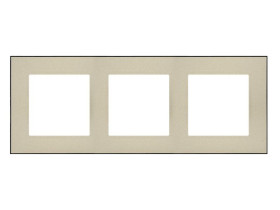 SIMON 55 Ramka 3 potrójna DUO szampański podstawa czarna TRD3.149/144 KONTAKT SIMON