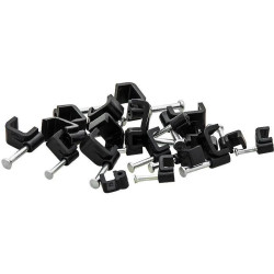 Uchwyt kabla płaskiego 10/5mm czarny, 100szt