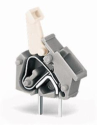 PCB terminal, 1 pole, pitch 5 mm, AWG 28-12, 24 A, cage clamp, gray, 256-401/332-000