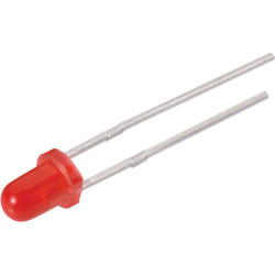 Everlight 204-10SDRD/S530-A3 3mm LED Red 80mcd 50° 20mA 2V