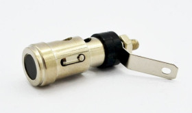 Gniazdo bananowe nikolowane z sprężyną czarne