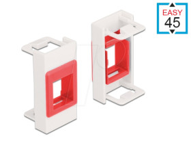 81355 Easy 45 Module Keystone Holder 22.5 x 45 mm, white / red