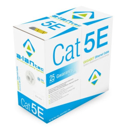 Kabel UTP kat.5e U/UTP 4x2x0,5 Eca żółty FRPVC Alantec /305m/