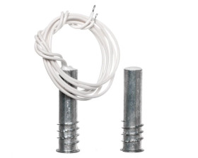 Czujka kontaktronowa systemu alarmowego wpuszczana magnetyczna z rezystorem 1,1 kOhm metalowa K-3 2E