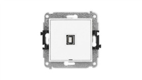 Icon Mechanizm Gniazda Pojedynczego Usb A-B 2.0, Bez Pola Opisowego Biały...