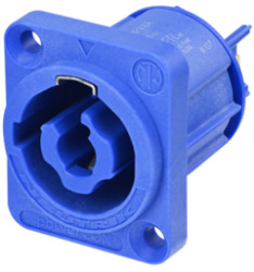 Panel plug, 3 pole, chassis mounting, plug-in connection, 2.5 mm², blue, NAC3MPXXA