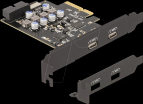 90345 PCI PCIe x4 &gt; 2x extern USB C, 1x intern Type-E , 1x intern 19 P