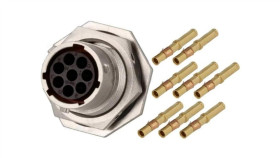 Rt07128snh-K Złącze Okrągłe Gniazdo,Wtyk 8Pin Żeński Zaciskanie Rt360