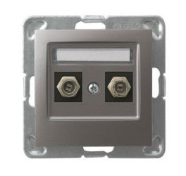 IMPRESJA Gniazdo antenowe typu "F" podwójne tytan GPA-2YF/m/23 OSPEL