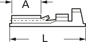 Uninsulated flat plug sleeve, 3.8 x 0.25 mm, 0.3 to 0.5 mm², AWG 24 to 20, brass, tin-plated, 1361.61