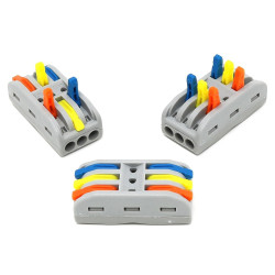 3-Way Fast Wire Connectors - Pack of 3