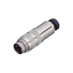 Binder 99-5110-15-04 Female Cable Mount Silver Plated 4 Pin with 4-6mm Outlet