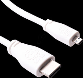 T7689AX Raspberry Pi - Adapter micro-HDMI to HDMI, 1m, white