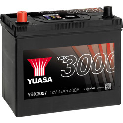 Yuasa YBX3057 Car Battery 45Ah T1/T3 Pin Type 1 piece