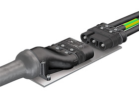 Złącze wielostykowe przemysłowe 3-pinowe Montaż na kablu Gniazdo Staubli