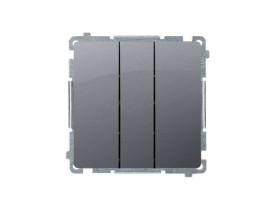 SIMON BASIC Wyłącznik potrójny (moduł) szybkozłącza srebrny mat BMW31.01/43 KONTAKT SIMON