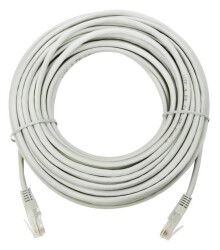 Patch Cord U/UTP kat.5e 15m CCA szary; Conotech