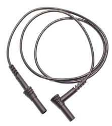 Przewód bezp. banan kątowy-prosty 4mm PPS1C-0001-BK 10A, CAT IV 600V, czarny