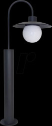 LX700203 Wegeleuchte, schwarz, E27 Fassung, IP44, ALU, mit Erdspieß, 65 c