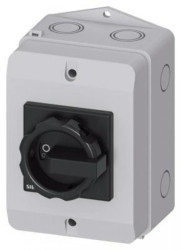 Rozłącznik główny w obudowie 3P 16A 7.5kW AC23A 400V pokrętło czarne 3LD2064-0TB51