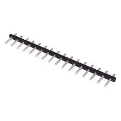 16-Way 5.00mm PCB Vertical Pin Strip Black 10A 300V