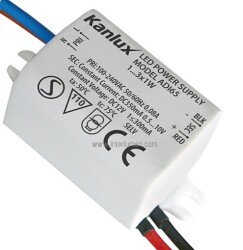 Zasilacz prąd. 350mA 0.5÷10V DC 1÷3x1W Kanlux Zasilacz do zasilania ledów stałoprodowych