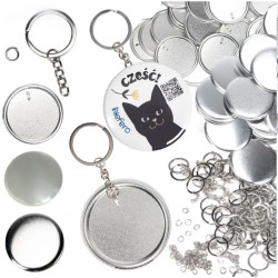 Zestaw do tworzenia breloków (wersja II) do prasy do przypinek 58mm 50szt.