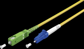 59653 Simplex FO patch cable, SC-APC (8°)&lt;&gt;LC-UPC,yellow, 15 m