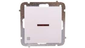 Sentia Łącznik Krzyżowy 10A Z Podświetleniem Biały Ip20 1428-10
