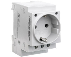 Gniazdo modułowe 2P+Z 16A 230V Schuko na szynę 5TE6800