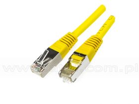 Patchcord FTP, kat6, 1,0m, żółty