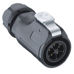 Złącze wielostykowe przemysłowe 5-pinowe Montaż na kablu Wtyczka Lumberg