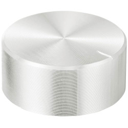 TruComponents 320050 Control knob + marking Silver (Ø x H) 30mmx13mmAlu/Plastic