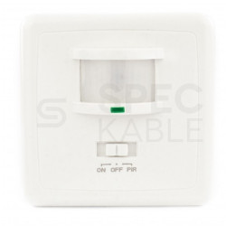 Czujnik ruchu automatyczny PIR, detektor podtynkowy 1200W 230V 160st. o zasięgu działania 9m biały ORNO