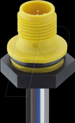 1230 05 T16CW102 0,5M Panel mount connector, M12, 5-pin, male, yellow