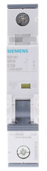 Wyłącznik nadprądowy MCB, Typ C, 1-biegunowy, 10A, 400V, 72V, na szynę DIN, Siemens, 5SY4