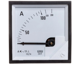 Amperomierz analogowy tablicowy 100/200A do przekładnika 100/5A 72x72mm IP50 C3 K=90 st. EA17N F41600000000