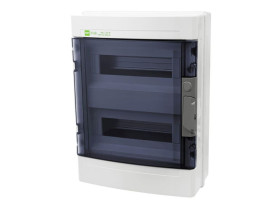 Rozdzielnica hermetyczna natynkowa 24 modułowa 2x12 drzwi transparentne EP-LUX+ PV RN 1500V DC 1000V AC PE+N 1956-01 ELEKTRO-PLA