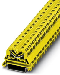 Through terminal block, spring balancer connection, 0.08-4.0 mm², 2 pole, 24 A, 8 kV, yellow, 3073209