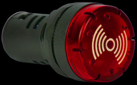 Sygnalizator dźwiękowy optyczny lampka LED 24V 80dB