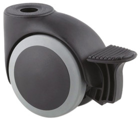 Koło samonastawne średnica kabla 75mm Otwór nieprzelotowy Tente 100kg wysokość całkowita 88mm