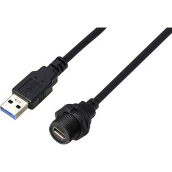 TRU COMPONENTS TC-13543604 USB-C 3.0 Female to USB Male Waterproof Cable 0.5 m