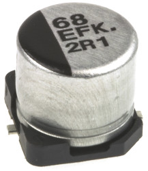 Kondensator 68μF 25V dc SMD Panasonic 6.3 (Dia.) x 5.8mm