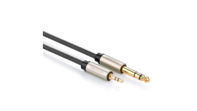 Kabel Ugreen Av127 10625 Audio Trs Mini Jack 3,5Mm / Jack 6,35Mm 1M - Szary