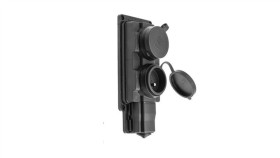 Listwa /Rozgałęźnik/ Do Przedłużacza 2-Gniazda Z/U Gumowe Czarne Ip44 D.3159/2